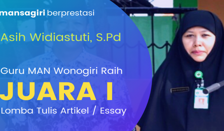 Guru MAN Wonogiri Raih Juara I Lomba Menulis Artikel Moderasi Baragama di Madrasah