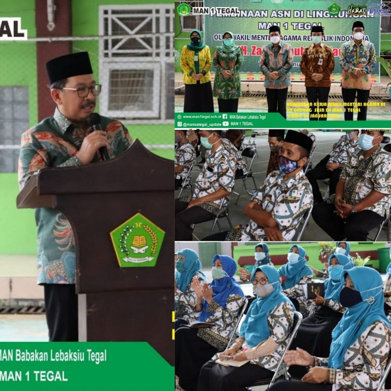 Kunjungi MAN 1 Tegal, Wamenag RI Sampaikan 5 Kunci Tata Kelola Kementerian Agama