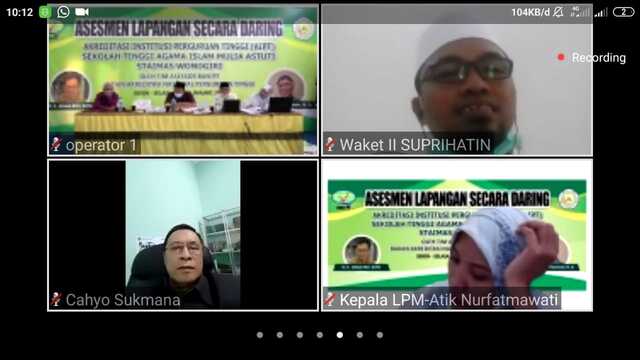 Kepala Kemenag Wonogiri Hadiri Asesmen Lapangan STAIMAS Secara Daring