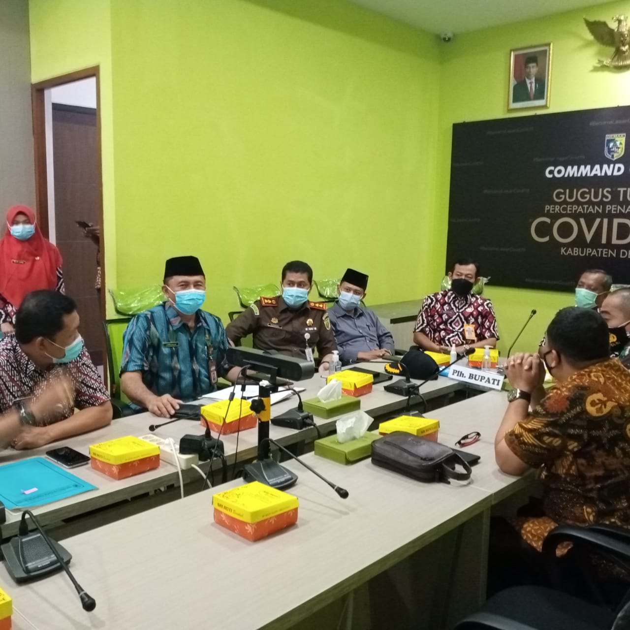 Kepala Kankemenag Kab Demak Hadiri Rapat Gerakan Sosialisasi 5M dan Gerakan Jateng di Rumah Saja