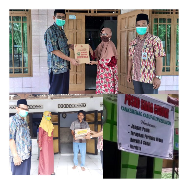 Kampanye Prokes 5M Kemenag Kebumen Bagikan Sembako dan Masker