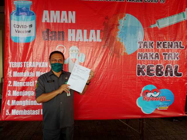 Jajaran ASN Kankemenag Jalani Vaksinasi Tahap Pertama