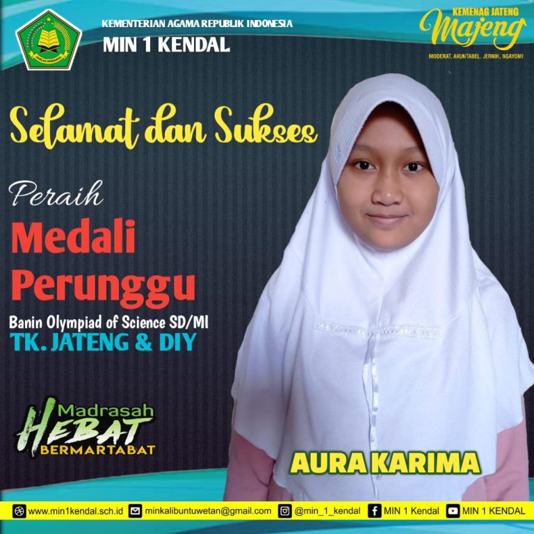 Aura Karima Raih Medali Perak Banin Olympiad Of Science SD/MI