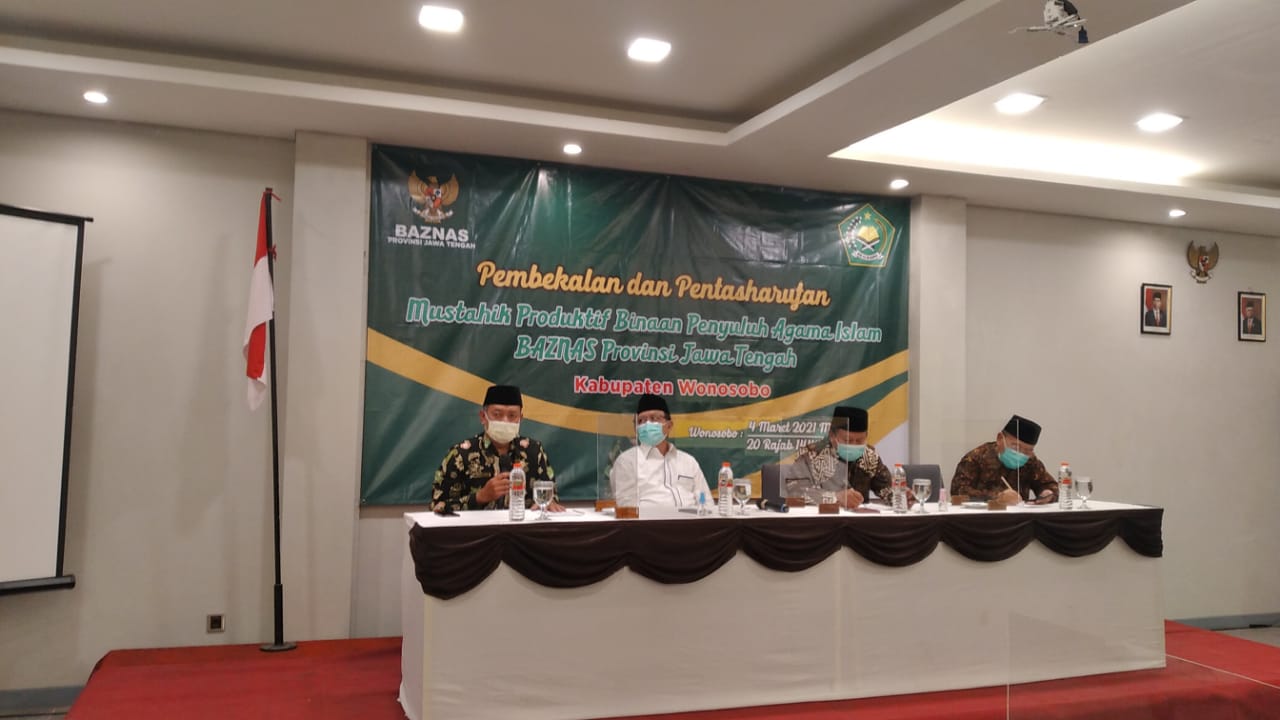 KaKankemenag Wonosobo Hadiri Pembekalan Mustahik Produktif Binaan Penyuluh Agama Islam