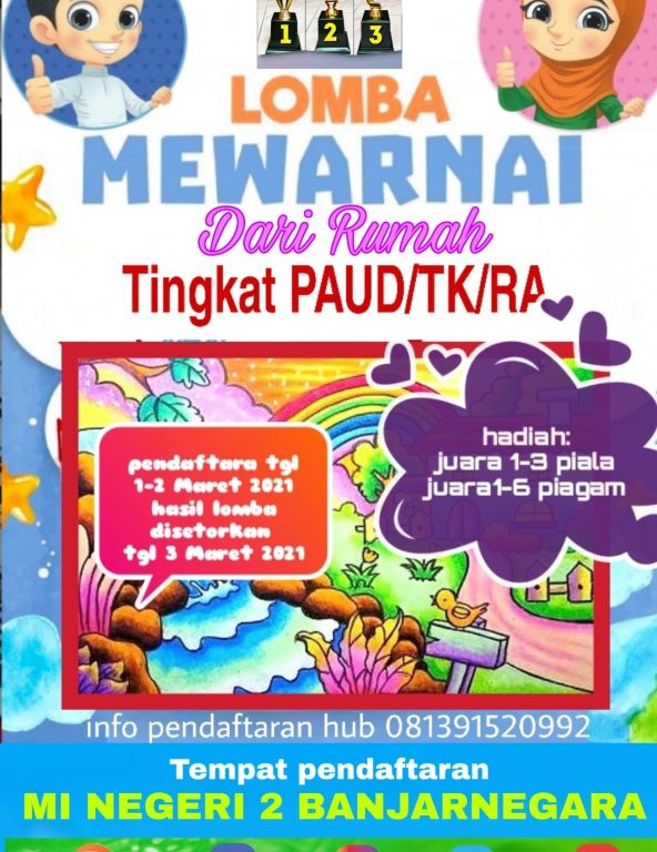 Sambut PPDB, MIN 2 Banjarnegara Adakan Lomba Mewarnai Gambar