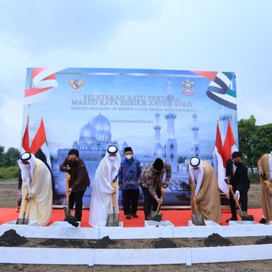 Groundbreaking Masjid Syekh Zayed di Gilingan Solo Bukti Hubungan Baik Pemerintah Indonesia dan Uni Emirat Arab