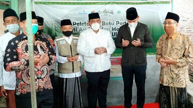 Kakankemenag Kendal Hadiri Acara Peletakan Batu Pertama Majlis Taklim NU