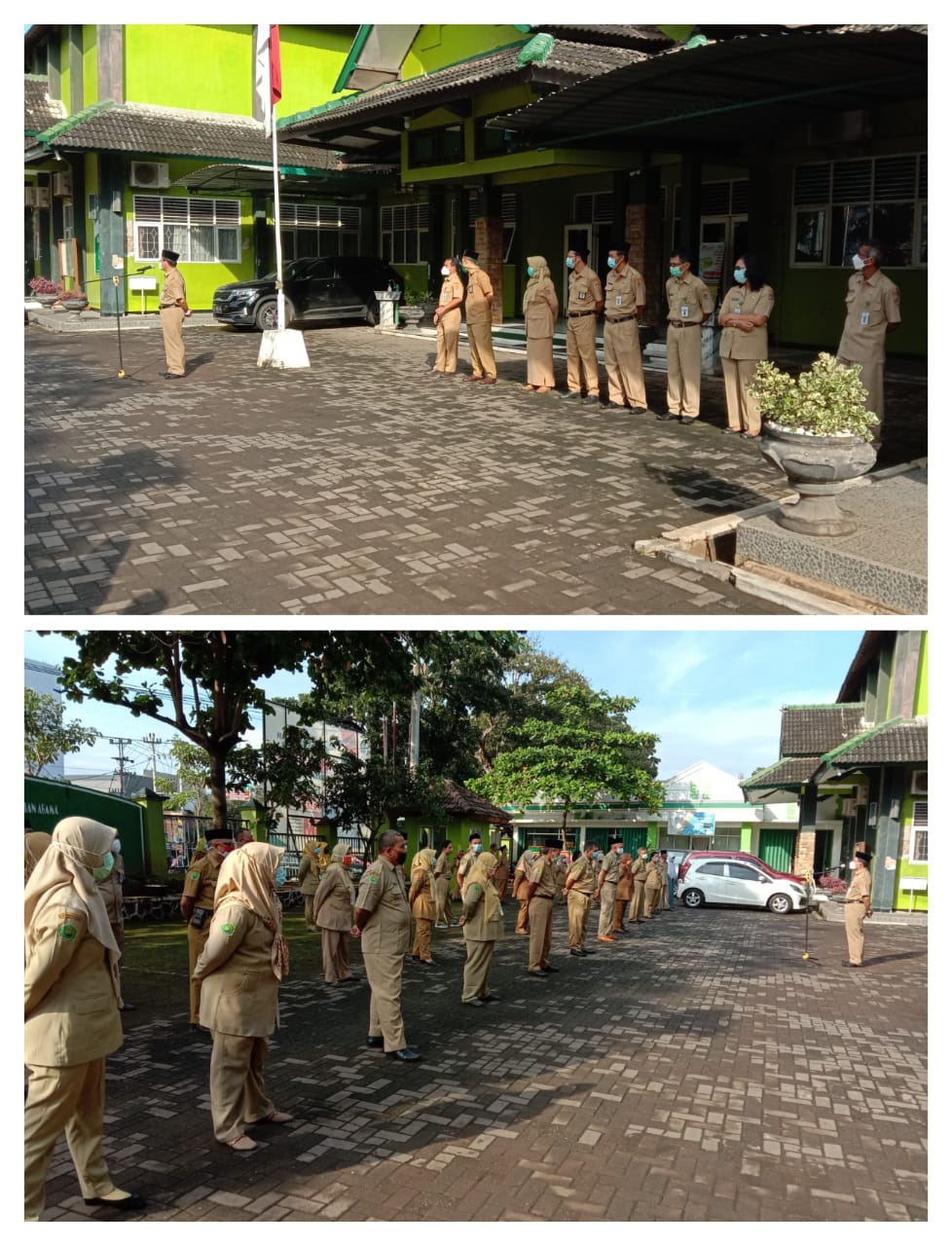 Apel pagi melatih kedisiplin dan Tanggung Jawab ASN di lingkungan KanKemenag Kota Semarang