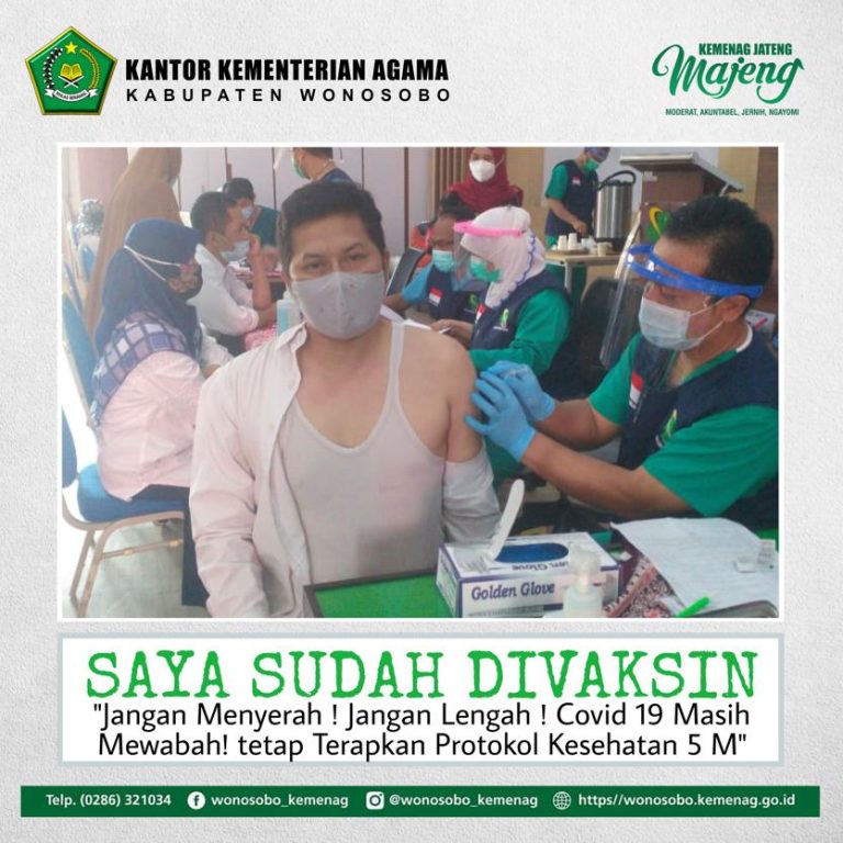 Sejumlah 300 Pegawai Kemenag Terima Vaksin Covid-19 Tahap Pertama