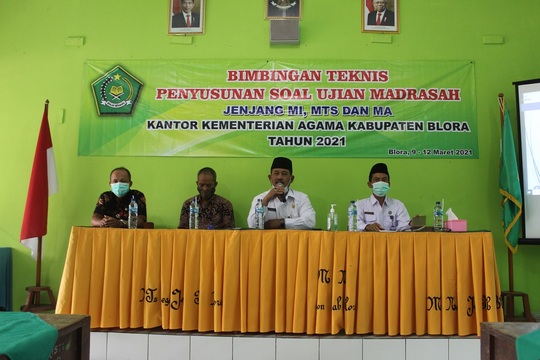Hari ini, Kankemenag Kab. Blora Gelar Bimtek Penyusunan Soal Ujian Madrasah Jenjang MI, MTs dan MA Tahun 2021
