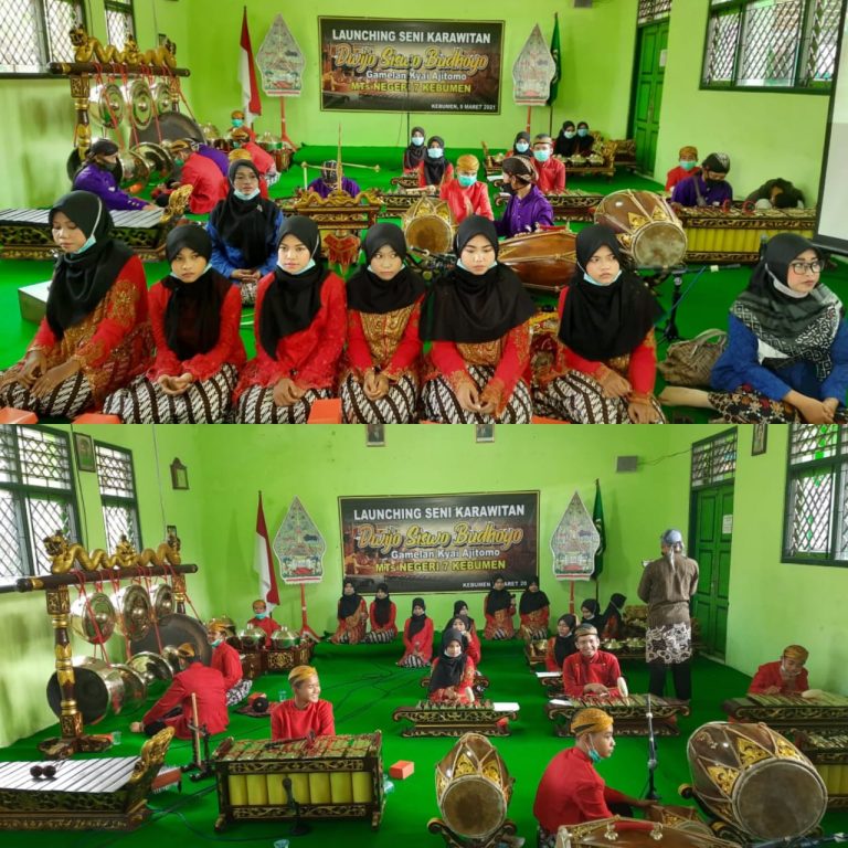 MTsN 7 Kebumen Launcing Gamelan Ky. Ajitomo dan Pentas Perdana Karawitan Dwijo Siswo Budhoyo