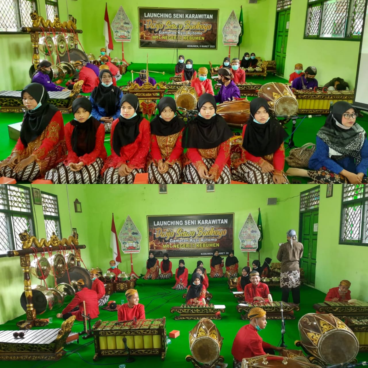 MTsN 7 Kebumen Launcing Gamelan Ky. Ajitomo dan Pentas Perdana Karawitan Dwijo Siswo Budhoyo