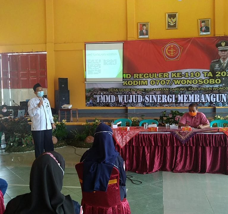 Sengkuyung Kegiatan TMMD Kodim 0707 Bimas Islam Kankemenag Wonosobo Sampaikan Moderasi Beragama