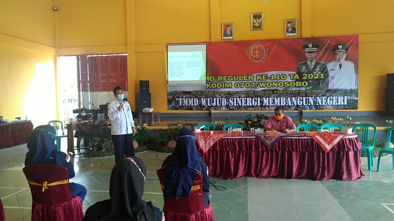 Sengkuyung Kegiatan TMMD Kodim 0707 Bimas Islam Kankemenag Wonosobo Sampaikan Moderasi Beragama