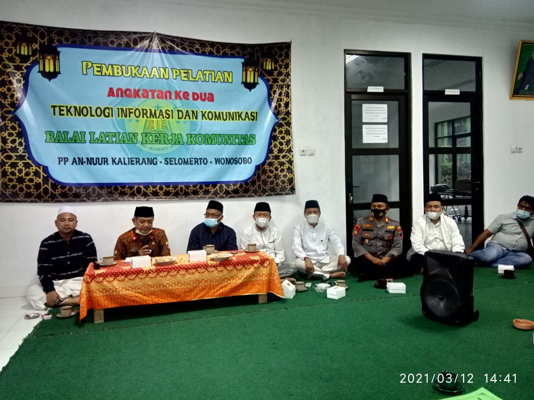 Kepala Kankemenag Kab. Wonosobo hadiri halaqoh dan Pembukaan Pelatihan Teknologi PP An Nuur