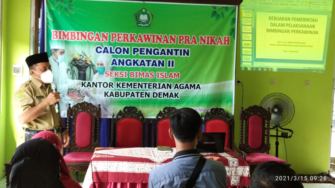 Bimas Islam Kemenag Demak Bekali Pasangan Calon Pengantin dengan Bimbingan Perkawinan