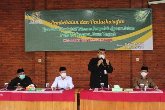 Pembekalan dan Pentasharufan Mustahik Produktif Binaan Penyuluh Agama Islam  oleh Baznas Provinsi Jawa Tengah