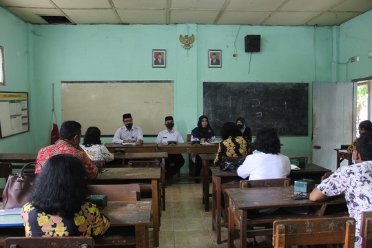 Koordinasikan Ujian Sekolah, Seksi PAIS Kankemenag Kab. Blora Gelar Rakor