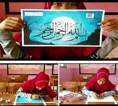 MI Cokroaminoto Kincang Raih Juara 1 Lomba Kaligrafi MTs C Badamita