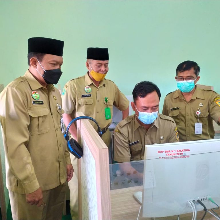 Ujian Sekolah PAI Dalam Jaringan, Kakankemenag Laksanakan Monitoring