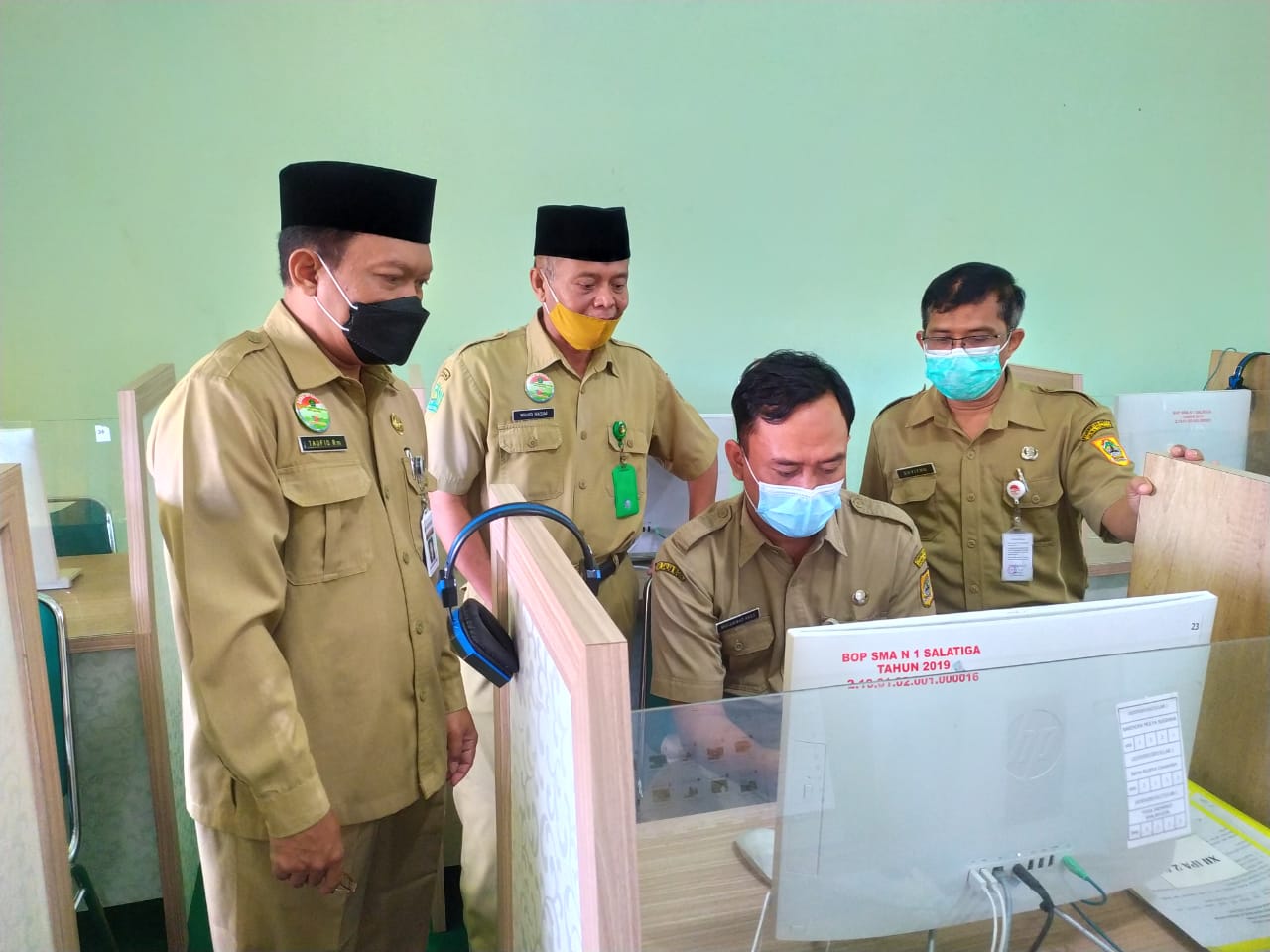 Ujian Sekolah PAI Dalam Jaringan, Kakankemenag Laksanakan Monitoring