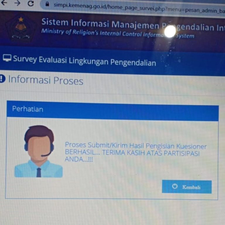Kemenag Wonosobo Kontrol Penyelenggaran Layanan Masyarakat : Update SIMPI