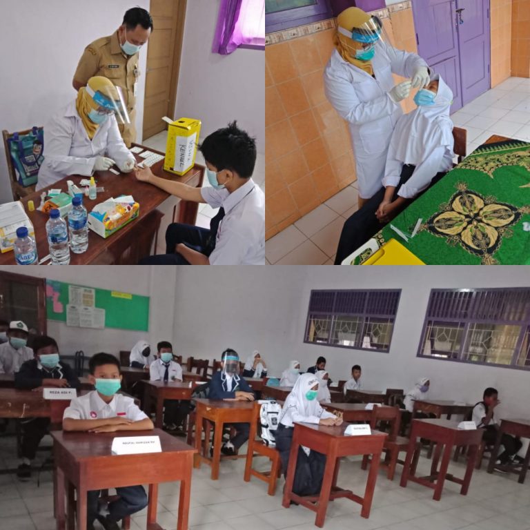 Uji Coba PTM, Siswa MTs N 2 Kendal Wajib Rapid Test