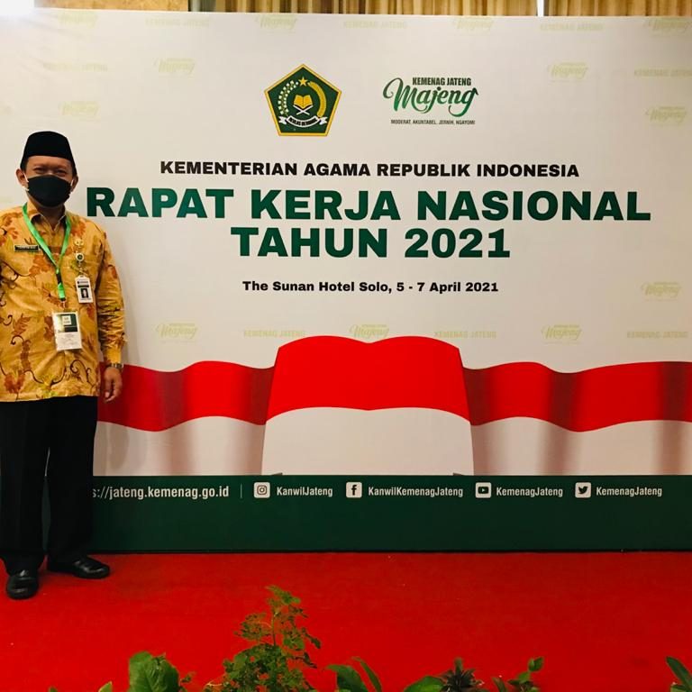 Kakankemenag Salatiga ikuti Rakernas 2021 Secara Daring