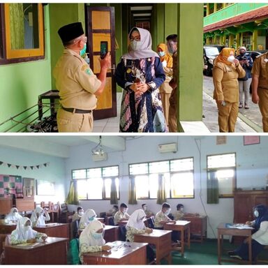 Dengan Prokes Ketat, MTsN 2 Sukoharjo Gelar Simulasi PTM
