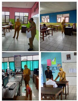 Supervisi Pelaksanaan UM di MTs Muh Karangkobar oleh Pengawas