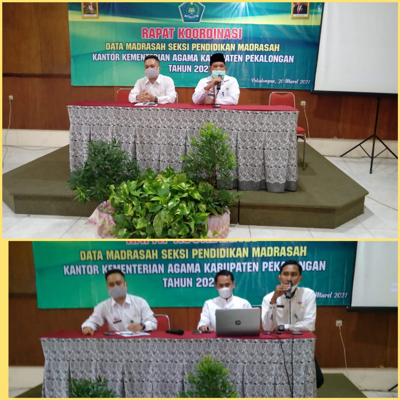 Rakor Data Madrasah Seksi Penma Kankemenag Kab. Pekalongan Tahun 2021