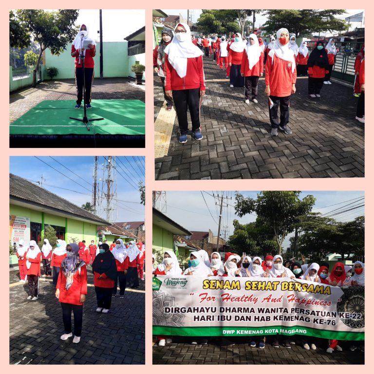 DWP Kankemenag Kota Magelang Gelar Senam Sehat Dalam Rangka Hari Jadinya Ke-22