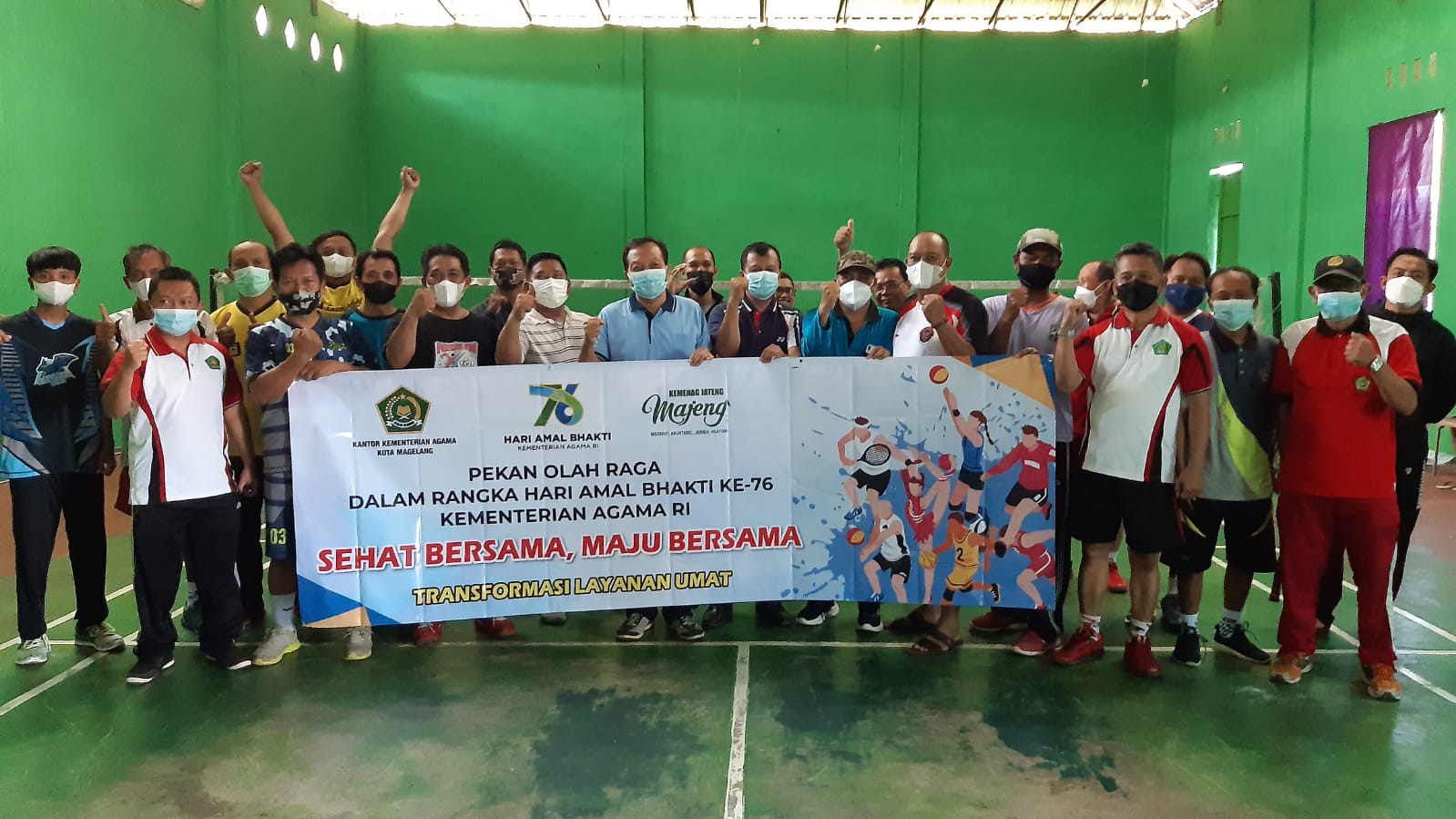 Bulutangkis Meriahkan Rangkaian HAB Ke-76 Di Kankemenag Kota Magelang
