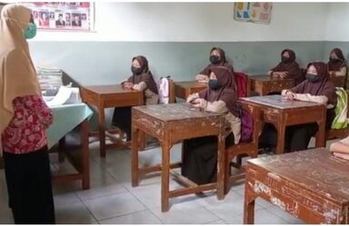 Antusiasme Siswa Kelas Lima Mi NU 02 Situwangi Dalam Praktek On 2 Numerasi