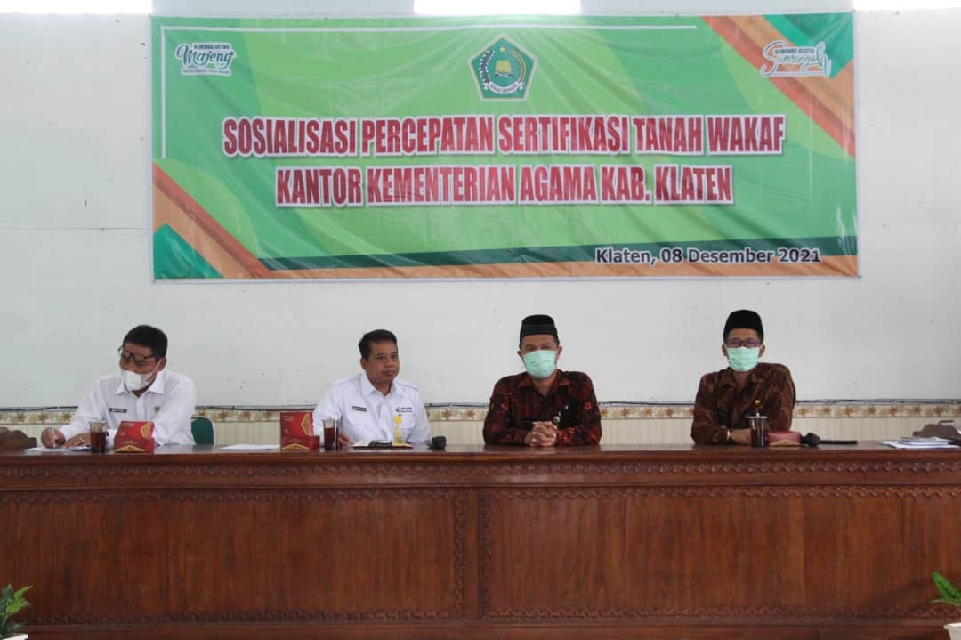 Kemenag Klaten Adakan Sosialisasi Percepatan Sertifikasi Tanah Wakaf