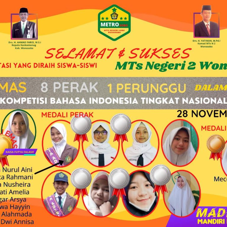 Kenangan Manis Penghujung Tahun 2021, MTsN 2 Wonosobo borong 11 medali