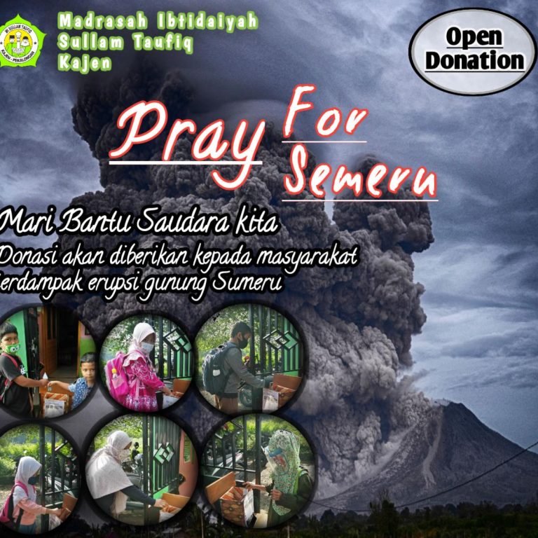 Peduli Korban Letusan Gunung Semeru, Siswa MI Sullam Taufiq Galang Donasi