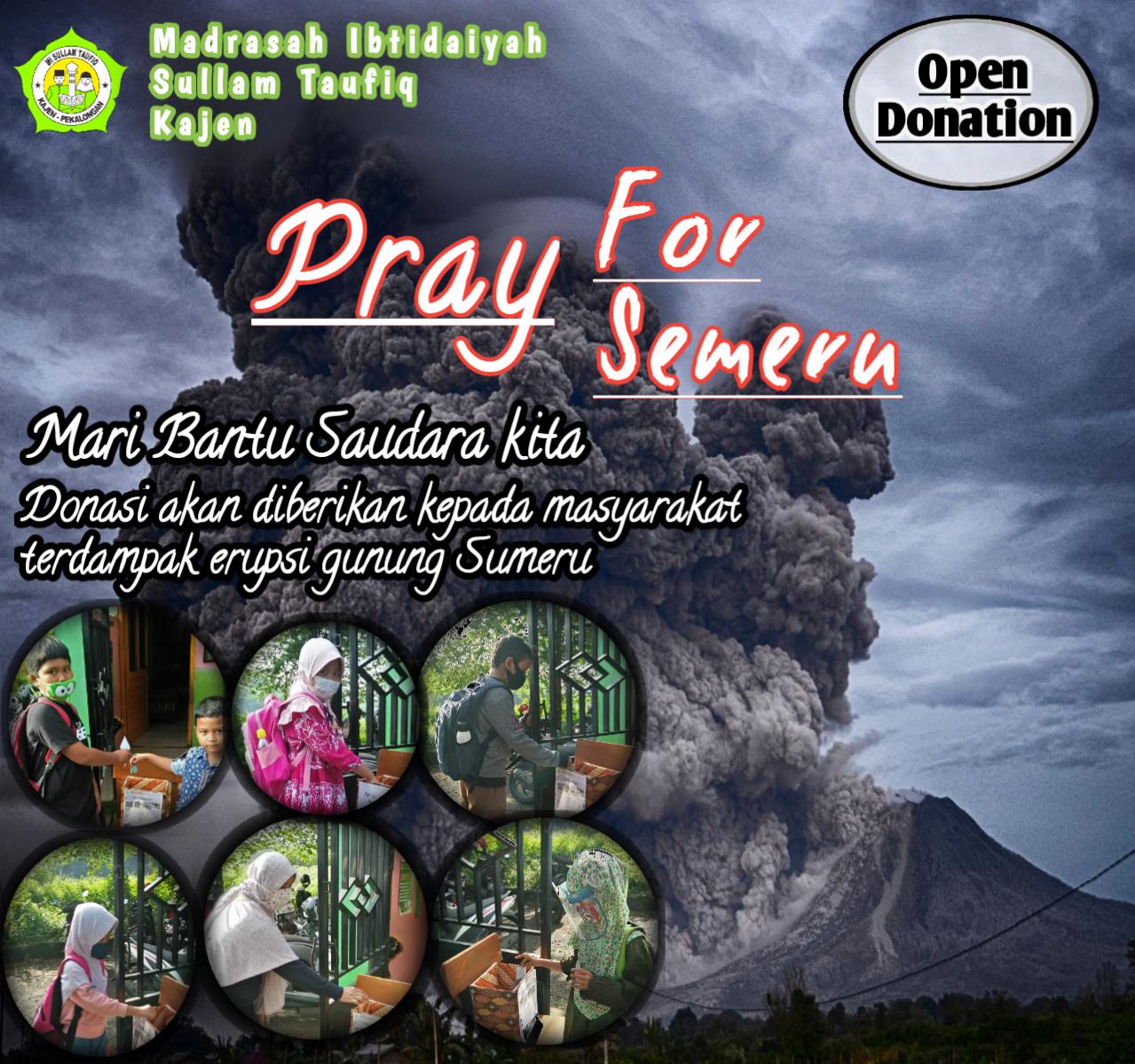 Peduli Korban Letusan Gunung Semeru, Siswa MI Sullam Taufiq Galang Donasi