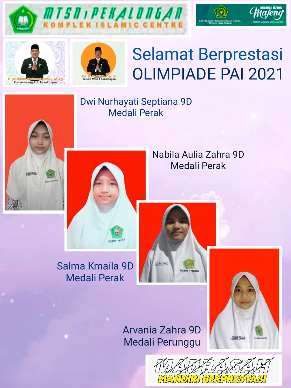 Raih Prestasi Pada Olimpiade PAI 2021