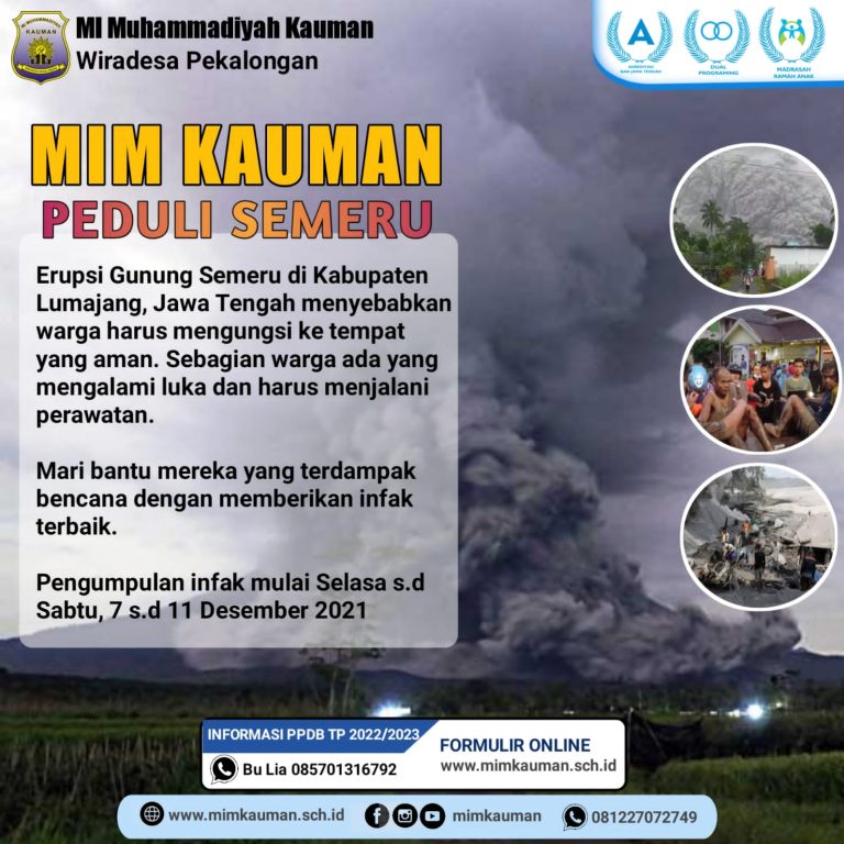 MIM Kauman Peduli Semeru, Wujud Empati Guru dan Siswa Kepada Sesama