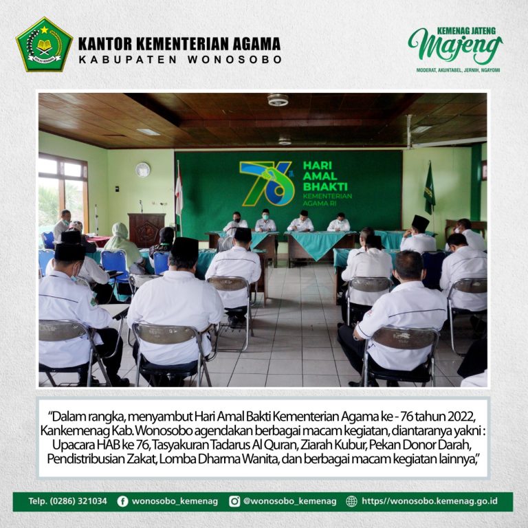 Matangkan Konsep Peringatan HAB Kemenag Ke 76, Kankemenag Wonosobo Gelar Rapat Pleno