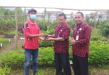 Gerakkan Program Madrasah Adiwiyata, MTs N 2 Banjarnegara Terima Ratusan Bibit Tanaman