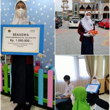 Nadin Bunga Raih Beasiswa  1 K dari ketua BPIP 9 dan Kanwil Jateng