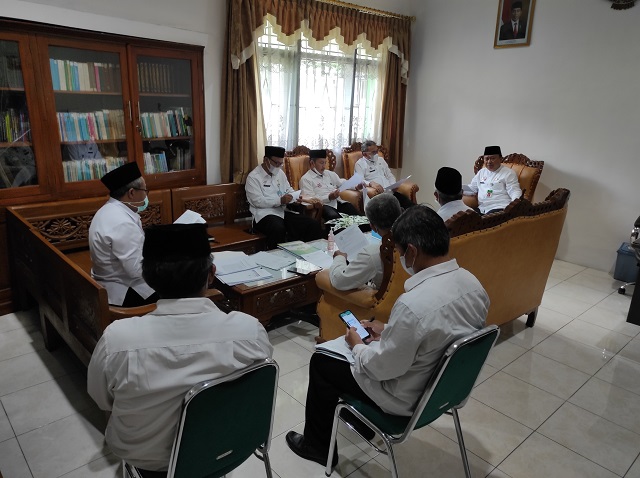 Rapat Evaluasi Pembangunan Zona Integritas tahun 2021 yang diselenggarakan oleh Kankemenag Kab. Boyolali