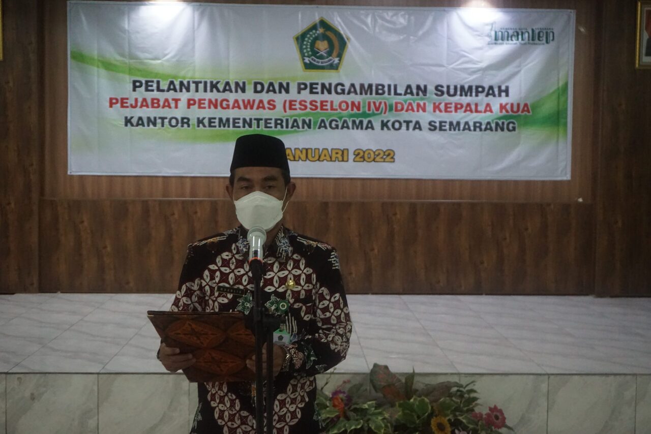 Melantik Beberapa Pejabat, Berikut Pesan Kakankemenag