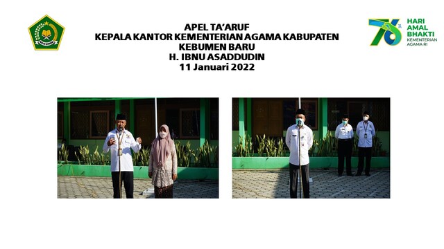 Apel Ta’aruf Kakankemenag Baru, H. Panut Doakan Kemenag Kebumen Menjadi Lebih Baik dan Berprestasi.