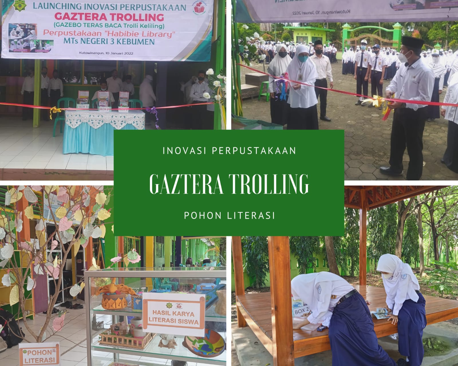 MTs Negeri 3 Kebumen Launching Inovasi Perpustakaan “ GAZTERA Trolling”