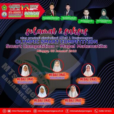 Semakin Sukses, 5 Siswa MTs N 1 Banjarnegara Raih Medali Emas Olympic Smart Competition