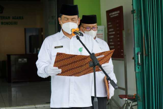 Meski Digelar Secara Sederhana, Upacara HAB Kemenag Berjalan Dengan Lancar dan Khidmat