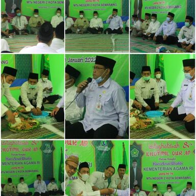 HAB ke 76, MTs N 2 Kota Semarang gelar Istighosah, khotmil Qur’an dan Doa bersama